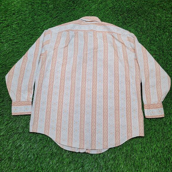 Vintage 70s Grants Mens Disco Shirt Mens L Funky Geometric Print USA - Picture 5 of 11
